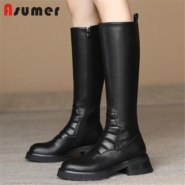 boots arrive knee high women genuine leather shoes zipper autumn winter flat riding black
boots arrive knee high women genuine leather shoes zipper autumn winter flat riding black