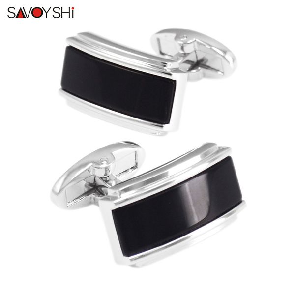 savoyshi low-key luxury stone cufflinks for mens shirt accessories black cuff links brand business gift jewelry, Silver
savoyshi low-key luxury stone cufflinks for mens shirt accessories black cuff links brand business gift jewelry, Silver
