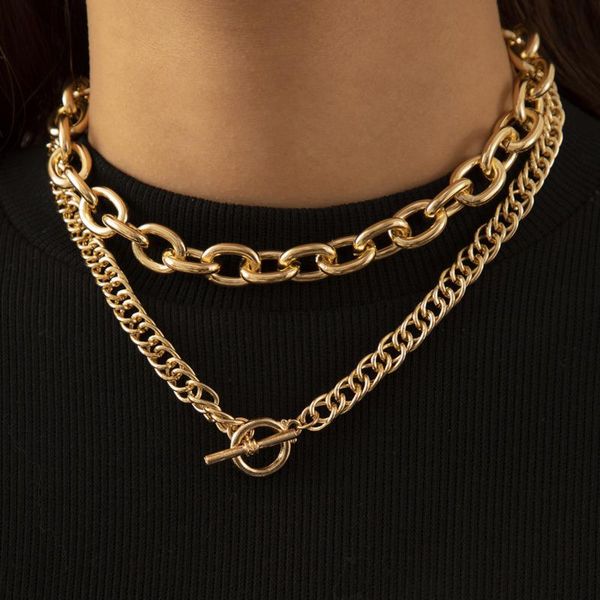 chokers 2pcs vintage thick lock pendant necklace punk cuban twist statement choker trendy kpop simple design clavicle chain accessories, Golden;silver
chokers 2pcs vintage thick lock pendant necklace punk cuban twist statement choker trendy kpop simple design clavicle chain accessories, Golden;silver