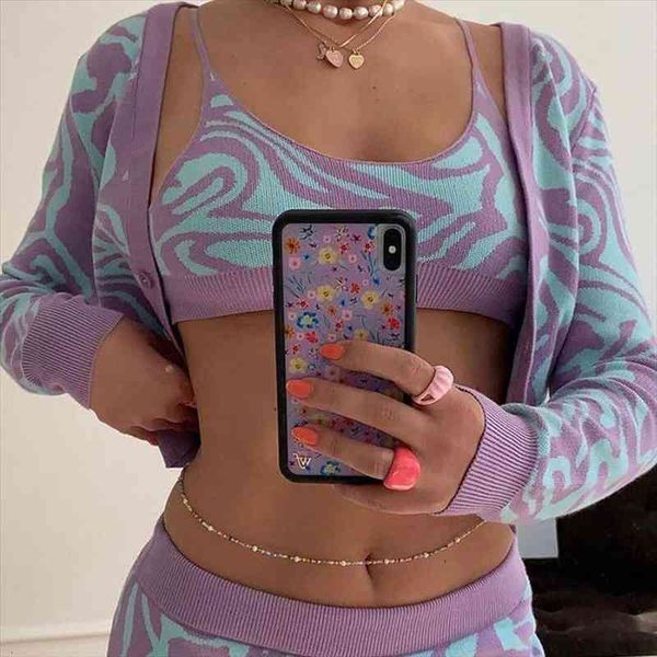 y2k ripple print crop cardigan skirts 3 piece set women long sleeve coat vintage button up cropped knitted cardigans, Gray
y2k ripple print crop cardigan skirts 3 piece set women long sleeve coat vintage button up cropped knitted cardigans, Gray