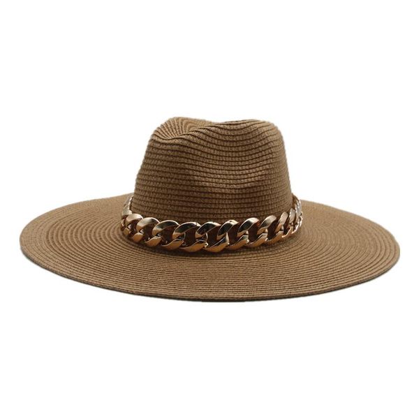 wide brim hats women straw sun protection chain band big 11cm summer solid khaki black white men caps panama, Blue;gray
wide brim hats women straw sun protection chain band big 11cm summer solid khaki black white men caps panama, Blue;gray