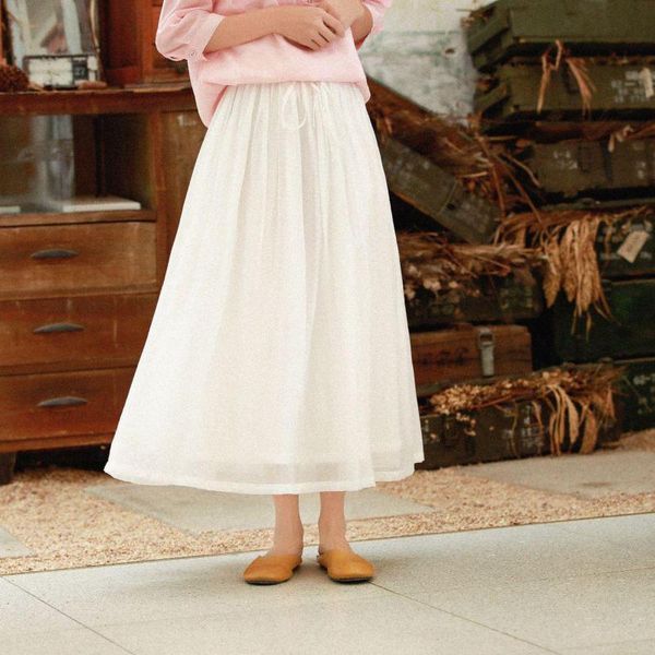 skirts fairynatural summer solid color vintage elastic waist lace up 2021 loose comfortable women casual long skirt, Black
skirts fairynatural summer solid color vintage elastic waist lace up 2021 loose comfortable women casual long skirt, Black
