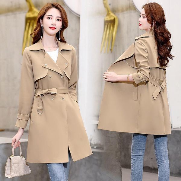 women's trench coats 2021 spring khaki windbreaker long temperament british style and autumn coat, Tan;black
women's trench coats 2021 spring khaki windbreaker long temperament british style and autumn coat, Tan;black