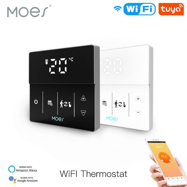 smart home control moes wifi thermostat gas boiler water electric floor heating controller logo color adjustable tuya app
smart home control moes wifi thermostat gas boiler water electric floor heating controller logo color adjustable tuya app