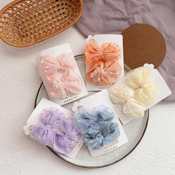 pair sweet candy color dot snow yarn bow duckbill clip kids hair accessories korean fashion children's hairpins headdress, Slivery;white
pair sweet candy color dot snow yarn bow duckbill clip kids hair accessories korean fashion children's hairpins headdress, Slivery;white