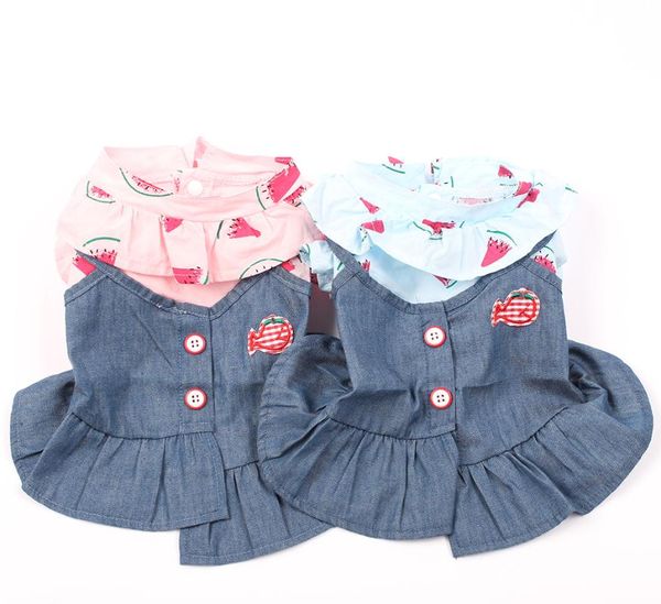 dog apparel pet dress shirt denim wattermelon design cat puppy t-shirt spring summer clothes
dog apparel pet dress shirt denim wattermelon design cat puppy t-shirt spring summer clothes