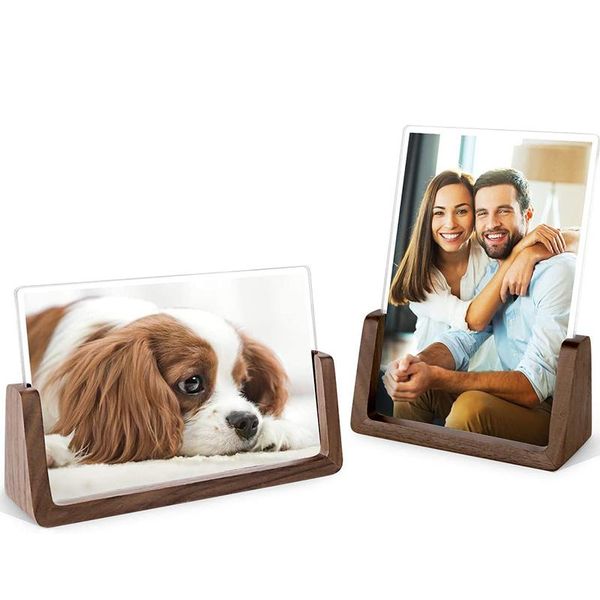 wood po picture frame 2 pack - rustic wooden with walnut base for tableor deskdisplay frames
wood po picture frame 2 pack - rustic wooden with walnut base for tableor deskdisplay frames