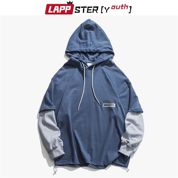 fake two pieces streetwear hoodies mens japan style sweatshirts hooded autumn korean for men 210420, Black
fake two pieces streetwear hoodies mens japan style sweatshirts hooded autumn korean for men 210420, Black