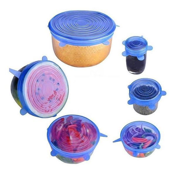 kitchen storage & organization 6pcs/lot silicone fresh-keeping lids reusable fruits vegetables sealed microwave refrigerator fresh food bowl
kitchen storage & organization 6pcs/lot silicone fresh-keeping lids reusable fruits vegetables sealed microwave refrigerator fresh food bowl