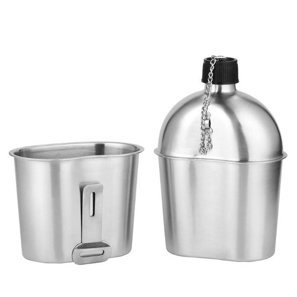 camp kitchen 2in1 1000ml stainless steel water bottle 600ml lunch box military canteen cup set cookware for camping travel picnic
camp kitchen 2in1 1000ml stainless steel water bottle 600ml lunch box military canteen cup set cookware for camping travel picnic