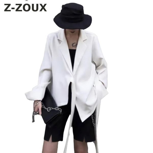 women's suits & blazers z-zoux women long sleeve single button white blazer irregular womens coat loose leisure suit woman jacket, White;black
women's suits & blazers z-zoux women long sleeve single button white blazer irregular womens coat loose leisure suit woman jacket, White;black