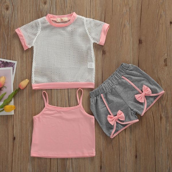 toddler baby girl clothes summer solid color sling vest net t shirt short pants 3pcs outfits set, White
toddler baby girl clothes summer solid color sling vest net t shirt short pants 3pcs outfits set, White