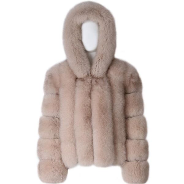 women's fur & faux women real jacket lady natural hooded winter outwear, Black
women's fur & faux women real jacket lady natural hooded winter outwear, Black