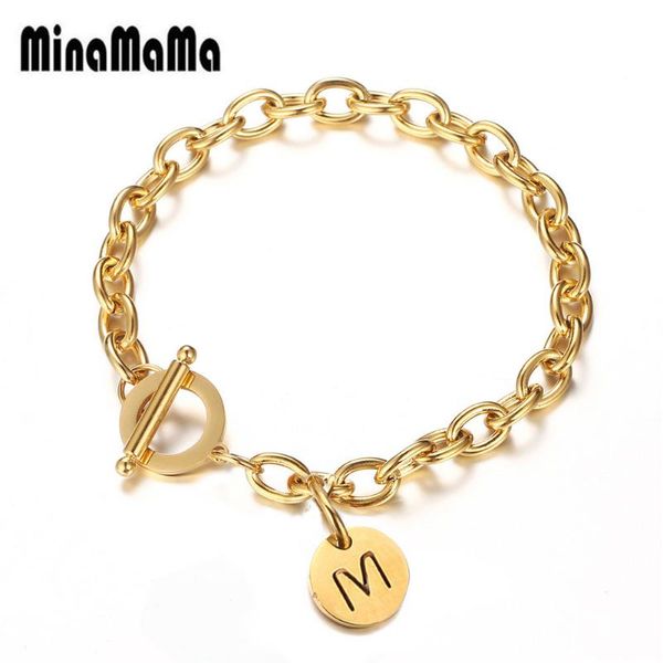 charm bracelets hip hop stainless steel chunky chain coin a-z 26 letters initial alphabet bracelet for women men medal jewelry, Golden;silver
charm bracelets hip hop stainless steel chunky chain coin a-z 26 letters initial alphabet bracelet for women men medal jewelry, Golden;silver