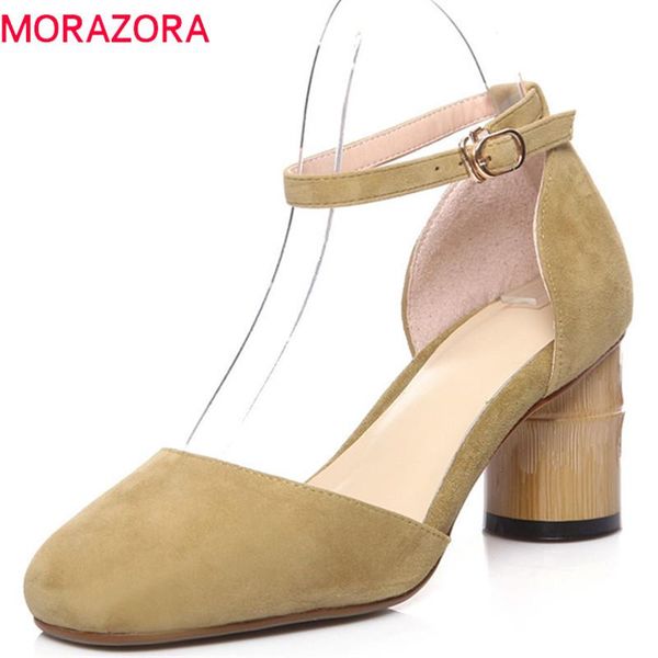 dress shoes morazora 2021 big size 33-43 women pumps simple buckle summer suede leather ladies high heels woman, Black
dress shoes morazora 2021 big size 33-43 women pumps simple buckle summer suede leather ladies high heels woman, Black