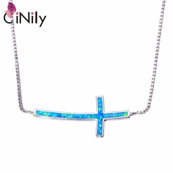 pendant necklaces cinily created blue white fire opal silver plated wholesale cross for women jewelry gift necklace 17"-18 1/2" nl
pendant necklaces cinily created blue white fire opal silver plated wholesale cross for women jewelry gift necklace 17"-18 1/2" nl