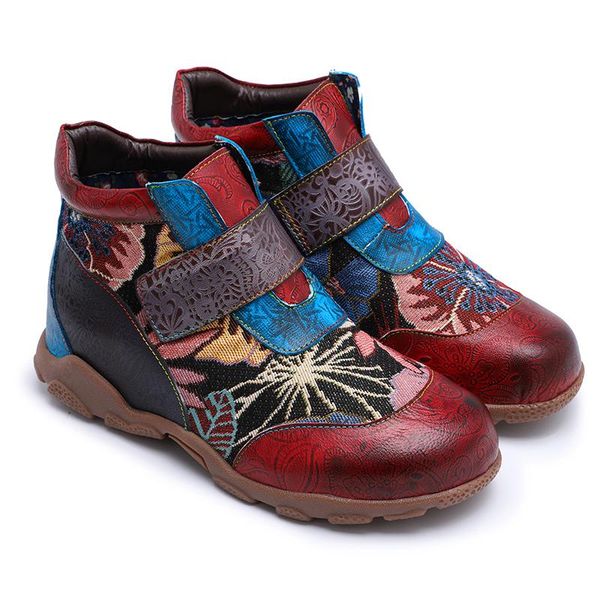 boots iliyah casual bohemian style retro big head soft genuine leather splicing flat ankle elegant shoes women botas mujer, Black
boots iliyah casual bohemian style retro big head soft genuine leather splicing flat ankle elegant shoes women botas mujer, Black