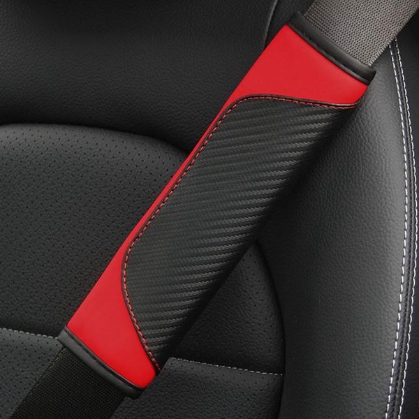 safety belts & accessories 6.5*23cm pu leather car belt covers shoulder strap pad breathable protection seat padding auto interior