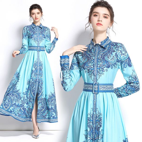 european court skirt 2021 autumn product positioning printing long sleeve dress shirt style large swing, Black;gray
european court skirt 2021 autumn product positioning printing long sleeve dress shirt style large swing, Black;gray