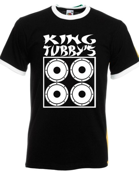 king tubby's tribute ringer t-shirt (fol branded reggae dub sound system tubby), White;black
king tubby's tribute ringer t-shirt (fol branded reggae dub sound system tubby), White;black