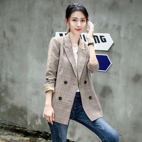 women's suits & blazers plaid blazer female spring fall loaded fashion casual slimming temperament ladies long sleeve short elegant sui, White;black
women's suits & blazers plaid blazer female spring fall loaded fashion casual slimming temperament ladies long sleeve short elegant sui, White;black