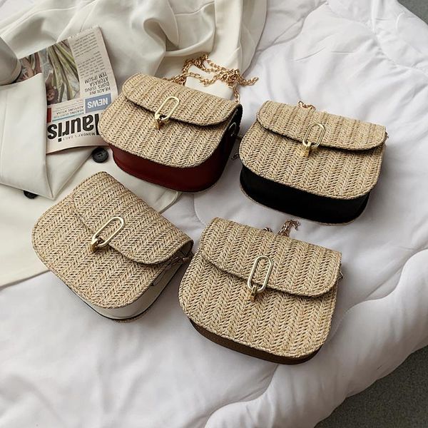 female saddle bags small pu leather straw woven patchwork designs shoulder for women handbag travel
female saddle bags small pu leather straw woven patchwork designs shoulder for women handbag travel