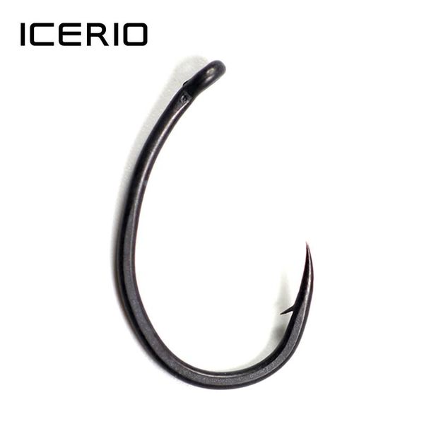fishing hooks icerio 30pcs/pack matte black coating carp micro barb yn hook wide gape tip
fishing hooks icerio 30pcs/pack matte black coating carp micro barb yn hook wide gape tip
