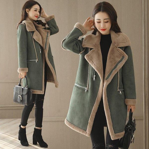 women's fur & faux gamporl coat winter long-sleeved warm clothes with pockets fashion ladies lapel 2021 thick cotton, Black
women's fur & faux gamporl coat winter long-sleeved warm clothes with pockets fashion ladies lapel 2021 thick cotton, Black