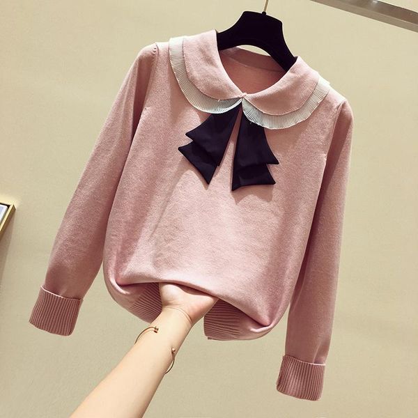 women's sweaters autumn winter women casual loose pink butterfly collar long sleeve pullovers fashion ladies streetwear jersey, White;black
women's sweaters autumn winter women casual loose pink butterfly collar long sleeve pullovers fashion ladies streetwear jersey, White;black