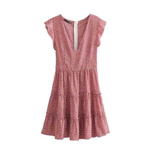 casual dresses ladies v-neck short dress, summer women temperament dot printing sleeve flouncing slim skirt for dating shopping, Black;gray
casual dresses ladies v-neck short dress, summer women temperament dot printing sleeve flouncing slim skirt for dating shopping, Black;gray