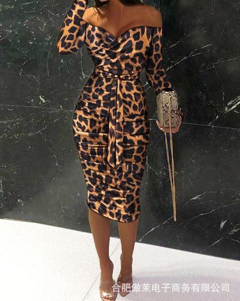 casual dresses 2021 fall women's leopard print midi off shoulder strap tight skirt, Black;gray
casual dresses 2021 fall women's leopard print midi off shoulder strap tight skirt, Black;gray