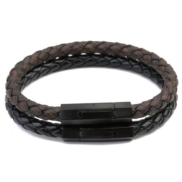 charm bracelets lisnoir 2021 retro vintage brown black genuine braided leather bracelet men male stainless steel magnetic clasps women, Golden;silver
charm bracelets lisnoir 2021 retro vintage brown black genuine braided leather bracelet men male stainless steel magnetic clasps women, Golden;silver