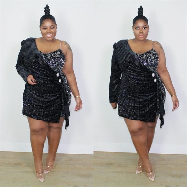 casual dresses zoctuo sequined print dress patchwork color one shoulder long sleeve club for women back zipper vestidos spring, Black;gray
casual dresses zoctuo sequined print dress patchwork color one shoulder long sleeve club for women back zipper vestidos spring, Black;gray