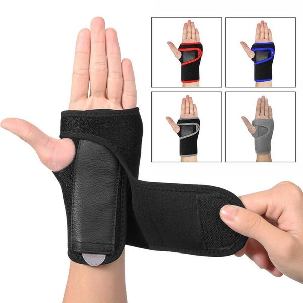 1pc splint fitted wrist support strap relieve pain hand safety protect sports adjustable breathable brace with steel plate, Black;red
1pc splint fitted wrist support strap relieve pain hand safety protect sports adjustable breathable brace with steel plate, Black;red