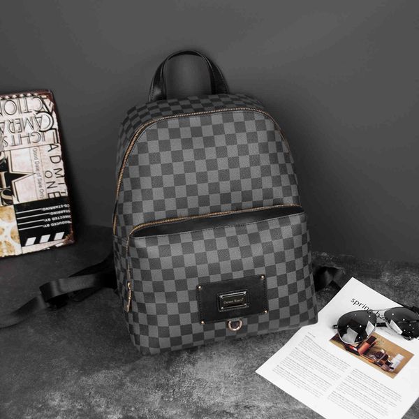 backpack 2021 classic leather lattice trendy men's street fashion college student schoolbag computer bag batch, Black;red
backpack 2021 classic leather lattice trendy men's street fashion college student schoolbag computer bag batch, Black;red