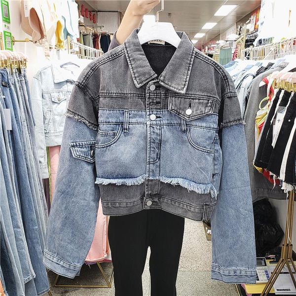 women's jackets coats and jean women autumn denim jacket korean version loose-fit long-sleeve cropped, Black;brown
women's jackets coats and jean women autumn denim jacket korean version loose-fit long-sleeve cropped, Black;brown