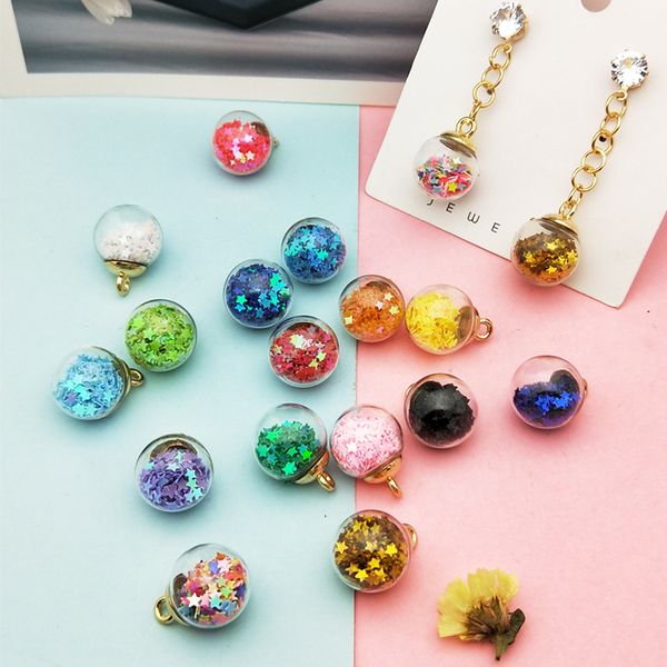 colorful transparent glass ball charms pendants quicksand star sequin charms fit jewelry diy earring accessories, Bronze;silver
colorful transparent glass ball charms pendants quicksand star sequin charms fit jewelry diy earring accessories, Bronze;silver