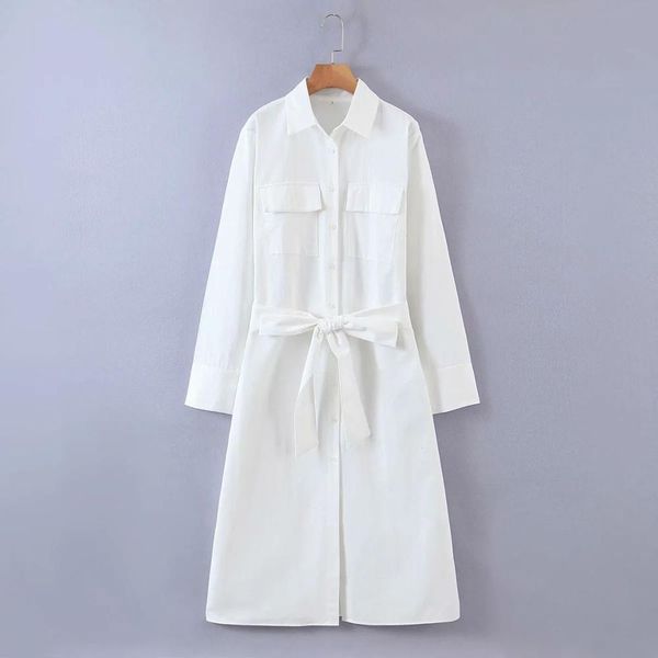 women dress shirt-style belted long sleeves white elegant lady midi 95% cotton 210420, Black;gray
women dress shirt-style belted long sleeves white elegant lady midi 95% cotton 210420, Black;gray