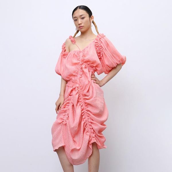 party dresses drawstring women asymmetrical collar lantern half sleeve high waist elegant irregular dress female clothes, White;black
party dresses drawstring women asymmetrical collar lantern half sleeve high waist elegant irregular dress female clothes, White;black