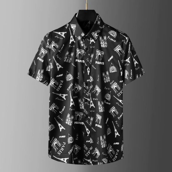 men's casual shirts french style paris tower digital cotton direct-injection printing slim short-sleeved shirt oversized button up, White;black
men's casual shirts french style paris tower digital cotton direct-injection printing slim short-sleeved shirt oversized button up, White;black