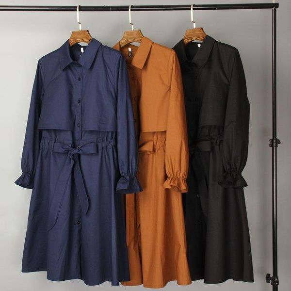 women's trench coats women casual solid color outwear sashes office coat chic design long knee length female, Tan;black
women's trench coats women casual solid color outwear sashes office coat chic design long knee length female, Tan;black