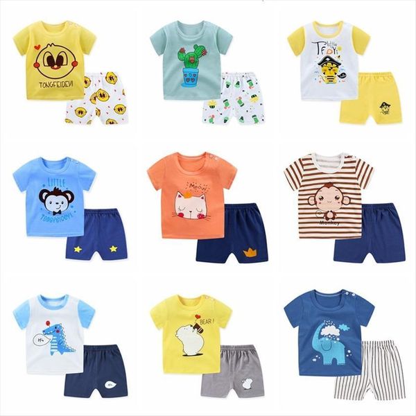 childrens short sleeve t shirt pure cotton kids set clothes summer suit baby shorts two piece child home clothing, White
childrens short sleeve t shirt pure cotton kids set clothes summer suit baby shorts two piece child home clothing, White