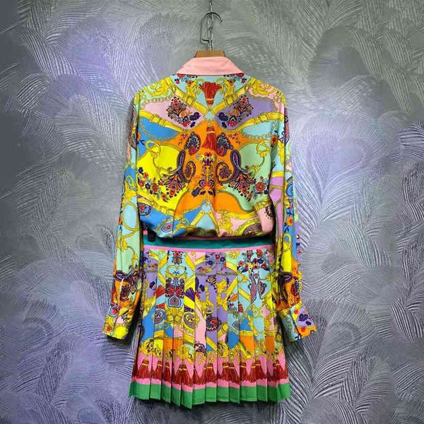dress pink seqinyy from the vintage suit flowers print colorful 2021 spring fashion design female runway shirt + plissado mini skirt, White
dress pink seqinyy from the vintage suit flowers print colorful 2021 spring fashion design female runway shirt + plissado mini skirt, White
