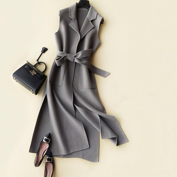 women's vests autumn fashion 2021 winter 100% wool vest coat female spring casual solid long slim belt waistcoat women s, Black;white
women's vests autumn fashion 2021 winter 100% wool vest coat female spring casual solid long slim belt waistcoat women s, Black;white