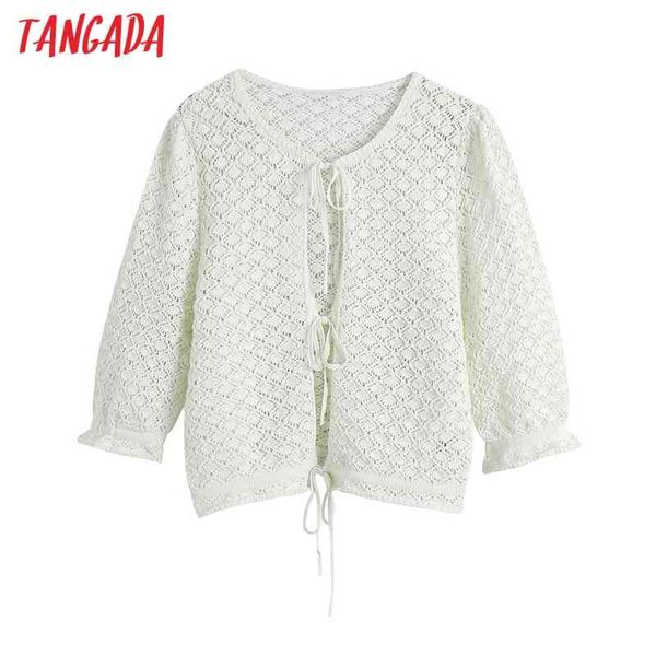 women hollow out bow short vintage jumper lady fashion knitted cardigan coat be643 210416, White;black
women hollow out bow short vintage jumper lady fashion knitted cardigan coat be643 210416, White;black