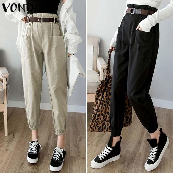 women's pants & capris vonda women casual elastic waist pleated ankle-length 2021 autumn summer plus size bottoms female trousers s-5xl, Black;white
women's pants & capris vonda women casual elastic waist pleated ankle-length 2021 autumn summer plus size bottoms female trousers s-5xl, Black;white