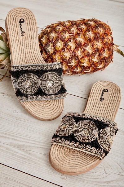 slippers black women 's h0625030904