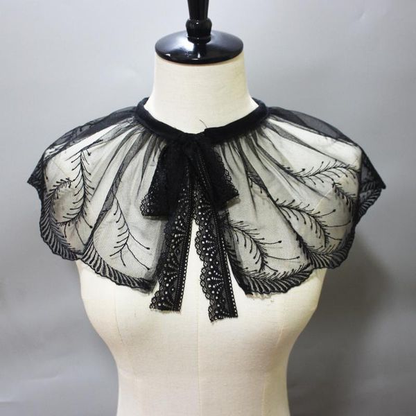 bow ties sitonjwly women shirt fake collar shawl dress shoulder wrap embroidered false detachable collars decrative, Black;gray
bow ties sitonjwly women shirt fake collar shawl dress shoulder wrap embroidered false detachable collars decrative, Black;gray