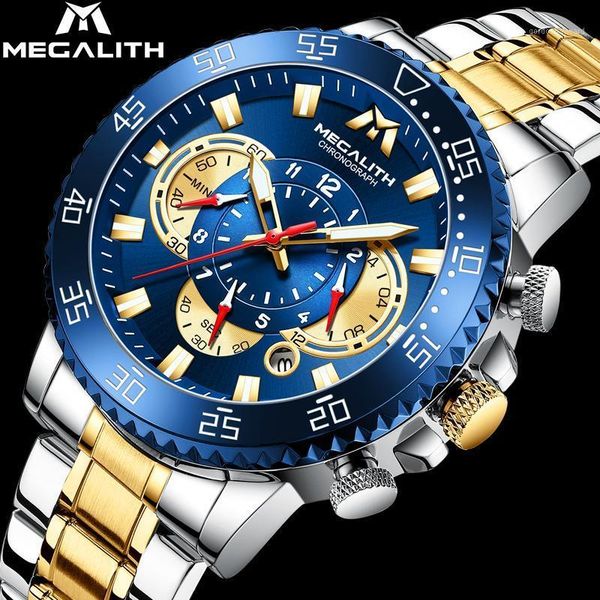 wristwatches relogio masculino megalith quartz watch man sport military stainless steel watche men chronograph waterproof watches, Slivery;brown
wristwatches relogio masculino megalith quartz watch man sport military stainless steel watche men chronograph waterproof watches, Slivery;brown