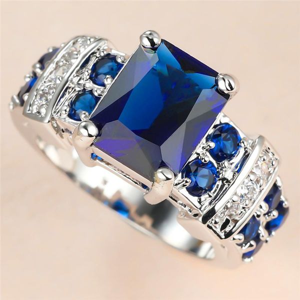 wedding rings luxury female blue crystal stone ring charm silver color thin for women vintage square zircon engagement, Slivery;golden
wedding rings luxury female blue crystal stone ring charm silver color thin for women vintage square zircon engagement, Slivery;golden
